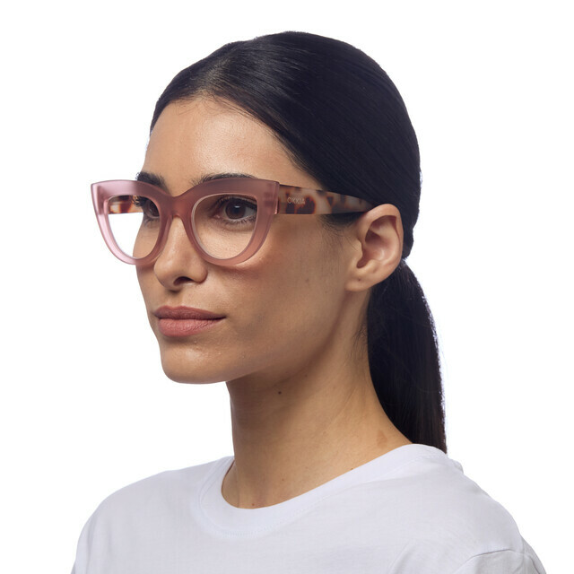 OKKIA Reading Claudia Big Cat Eye pink havana