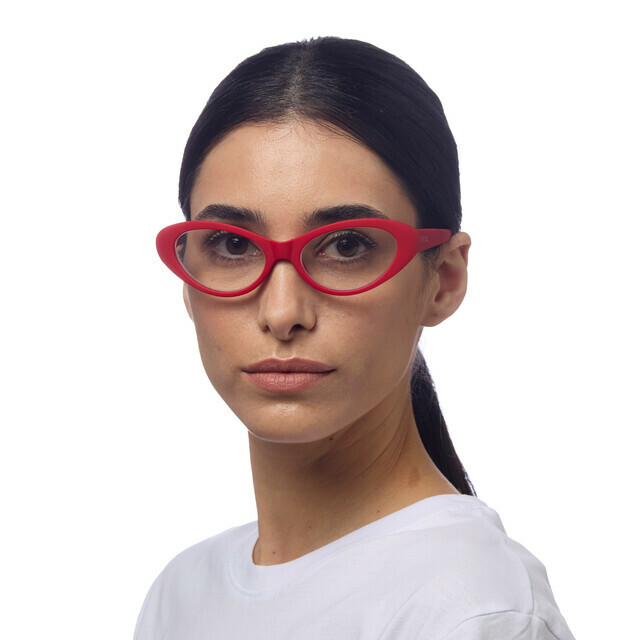 OKKIA Lesebrille Lina Small cat Eye rot