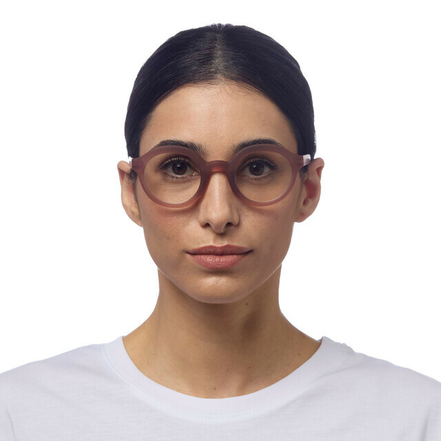 OKKIA Lesebrille Lauro Lesebrille Round staubrosa