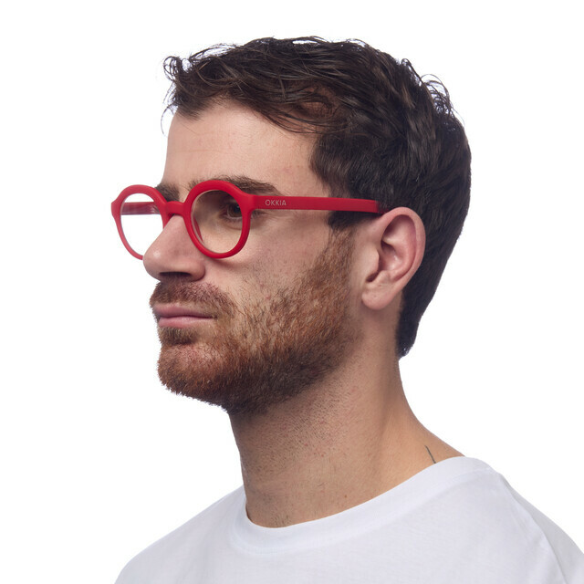 OKKIA Lesebrille Lauro Lesebrille Round rot