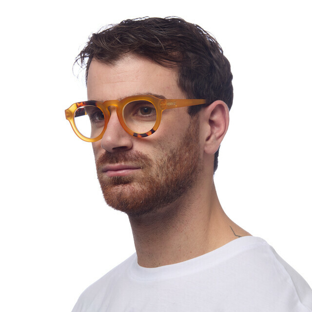 OKKIA Lesebrille Zeno Lesebrille Round gelb