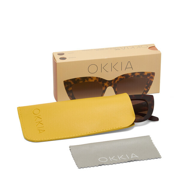OKKIA Sun Claudia Big Cat Eye classic havana