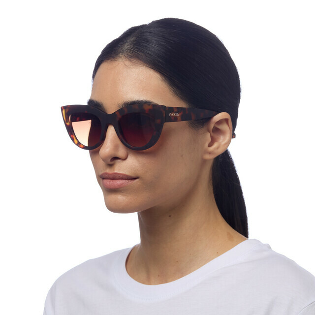 OKKIA Sun Claudia Big Cat Eye classic havana
