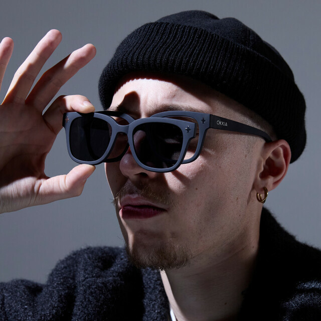 OKKIA Sonnen-Lesebrille Giovanni Lesen + MagMask   mitternacht