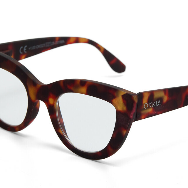 OKKIA Reading Claudia Big Cat Eye classic havana