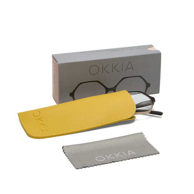 OKKIA Lesebrille Venezia Lesebrille   schwarz schattierte rose