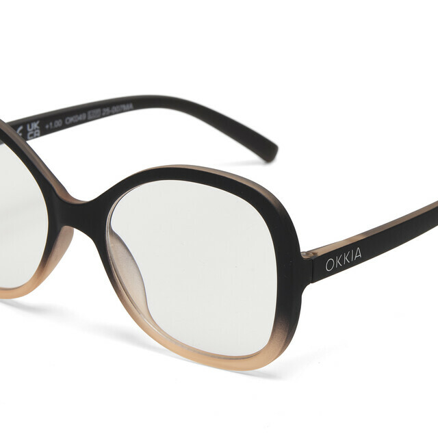 OKKIA Lesebrille Verona Lesebrille   schwarz schattierte rose