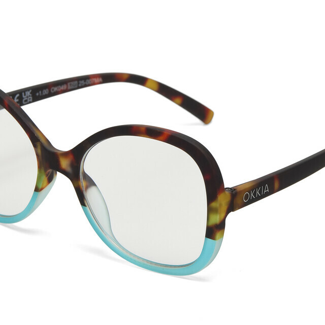 OKKIA Lesebrille Verona Lesebrille   havanna und blau