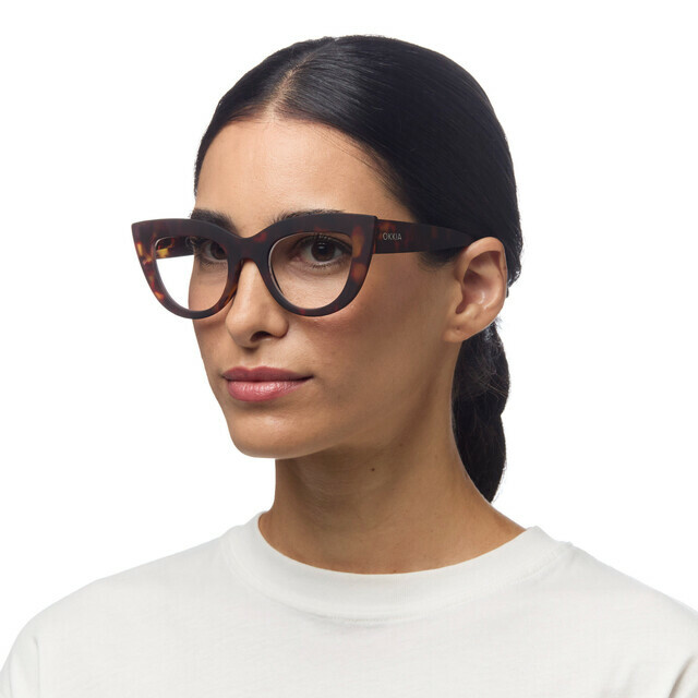 OKKIA Reading Claudia Big Cat Eye classic havana