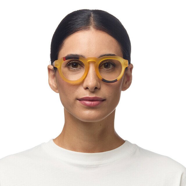 OKKIA Lesebrille Zeno Lesebrille Round gelb