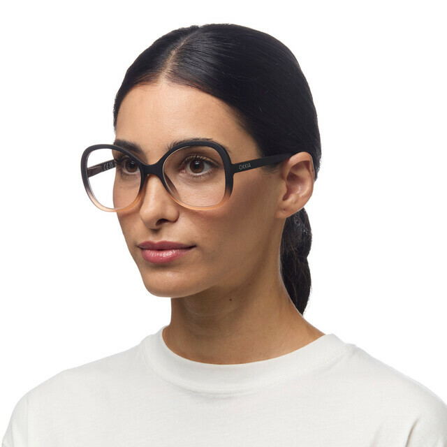 OKKIA Lesebrille Verona Lesebrille   schwarz schattierte rose