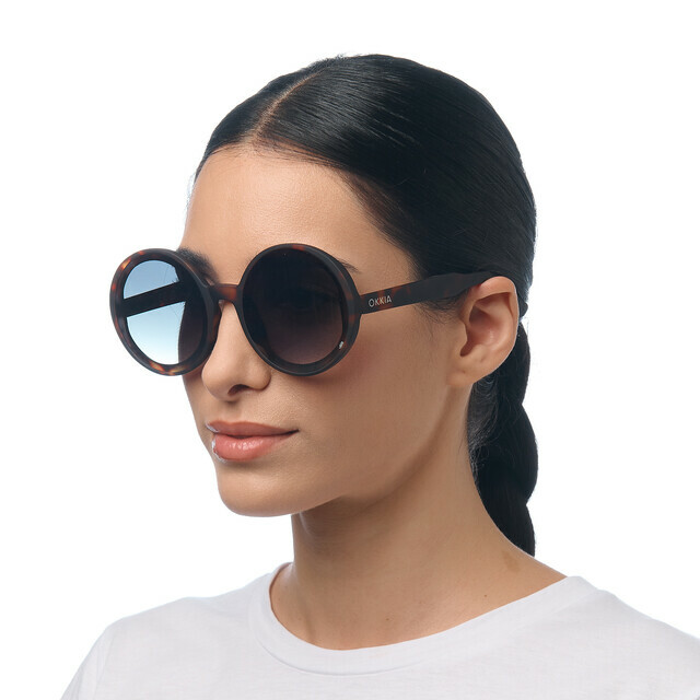 OKKIA Sole Monica Round classic havana (lenti verdi)