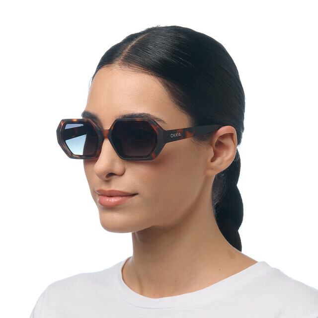 OKKIA Sun Andrea   classic havana (green lenses)