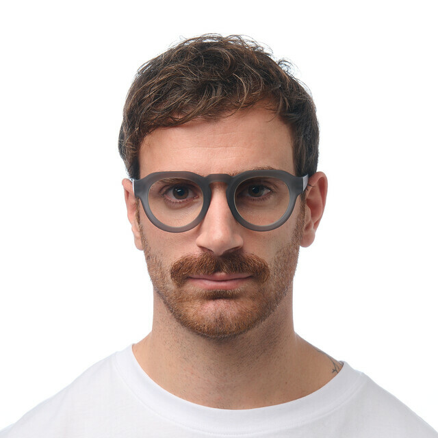 OKKIA Lesebrille Zeno Lesebrille Round transluzentes grau