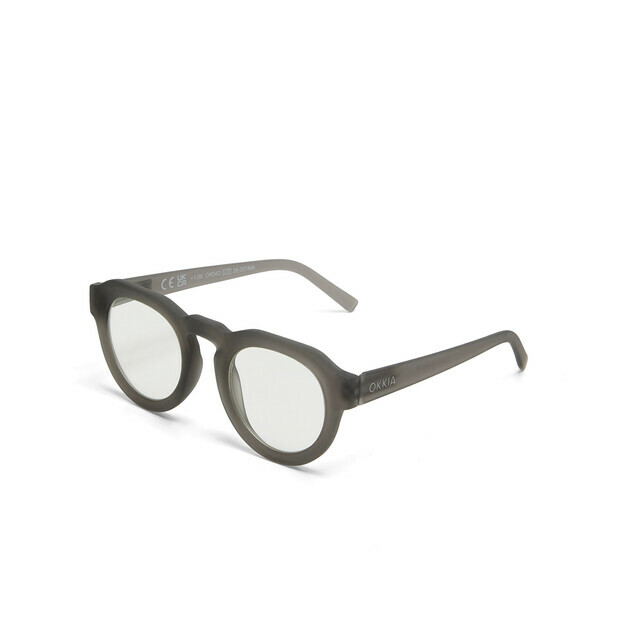 OKKIA Lesebrille Zeno Lesebrille Round transluzentes grau