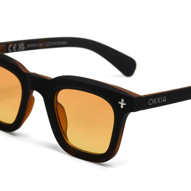 OKKIA Słoneczne Firenze   havana black (żółte soczewki)