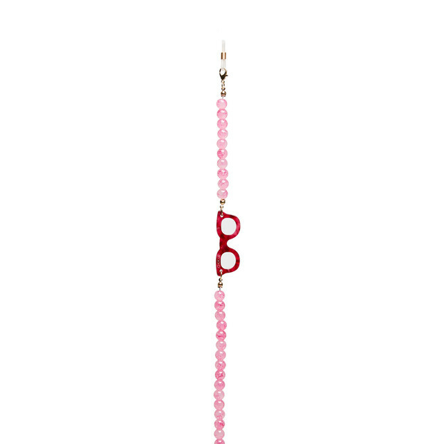 OKKIA Accessories SPHÈRE COLORÉES Glasses chains rose quartz