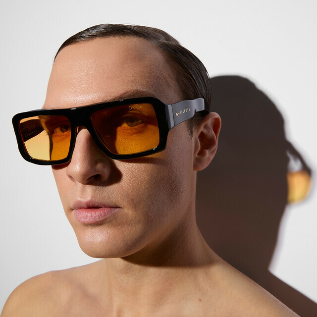OKKIA Sol KANSAS SELETTI X OKKIA negro (lentes amarillas)