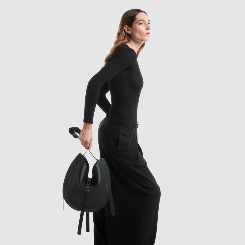 MINOBOSSI Borse Liz in vitello granato   nero