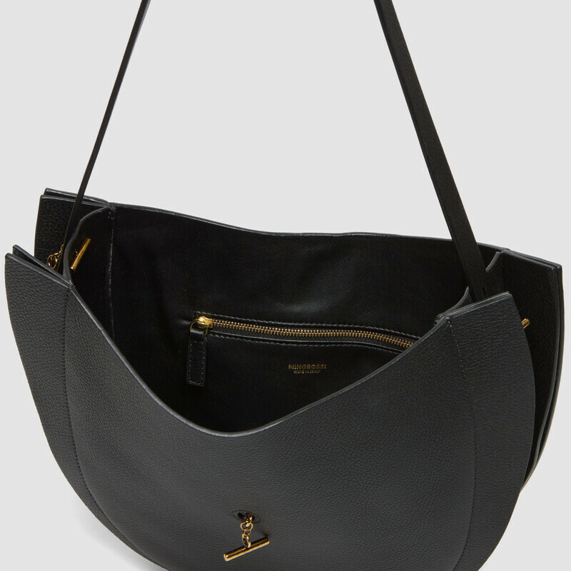 MINOBOSSI Borse Liz in vitello granato   nero