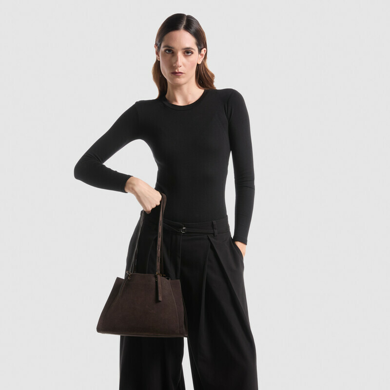 MINOBOSSI Borse PAULINA IN SUEDE   testa di moro