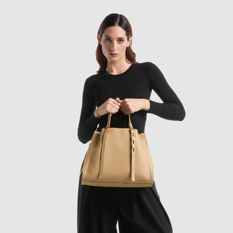 MINOBOSSI Borse PAULA IN VITELLO GRANATO   caramel
