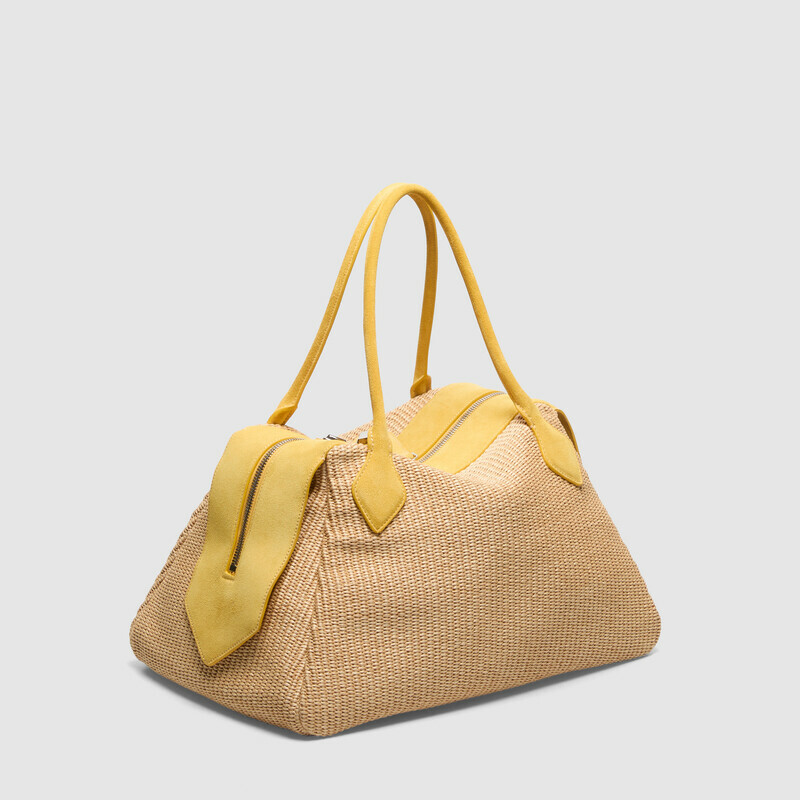 MINOBOSSI  ABIGAIL IN RAFIA SS26   banana