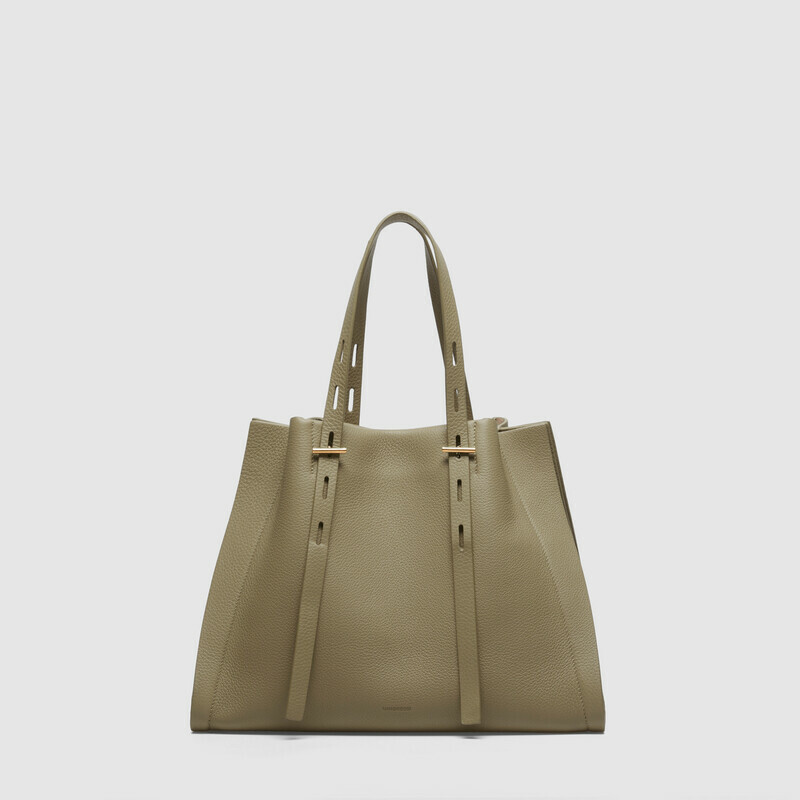 MINOBOSSI  PAULETTE IN VITELLO GRANATO SS26   verde malva