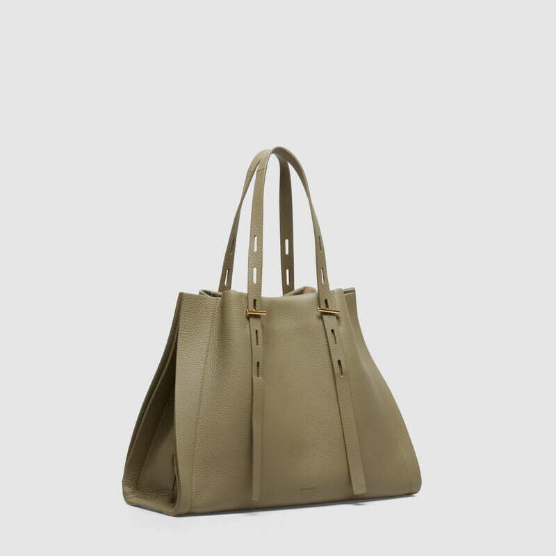 MINOBOSSI  PAULETTE IN VITELLO GRANATO SS26   verde malva