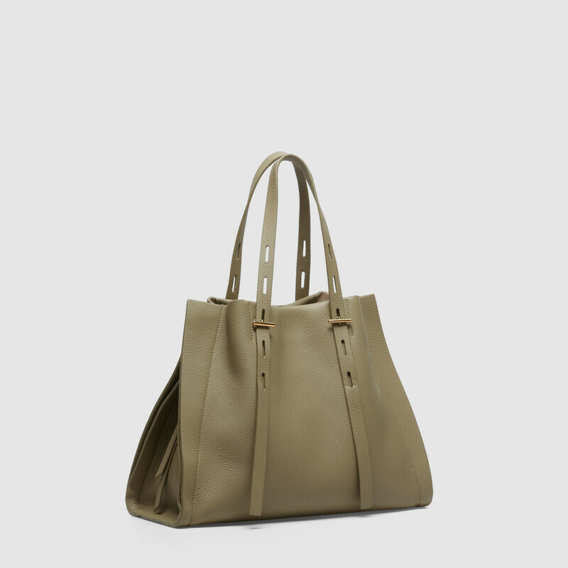 MINOBOSSI  PAULETTE IN VITELLO GRANATO SS26   verde malva