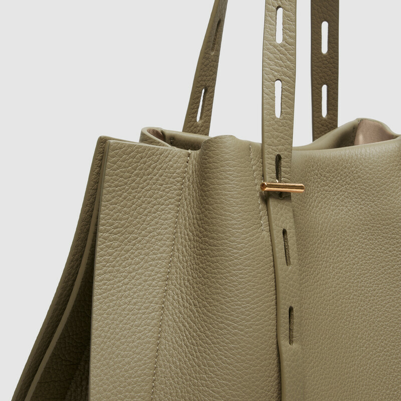 MINOBOSSI  PAULETTE IN VITELLO GRANATO SS26   verde malva
