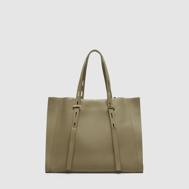 MINOBOSSI  PAULETTE IN VITELLO GRANATO SS26   verde malva