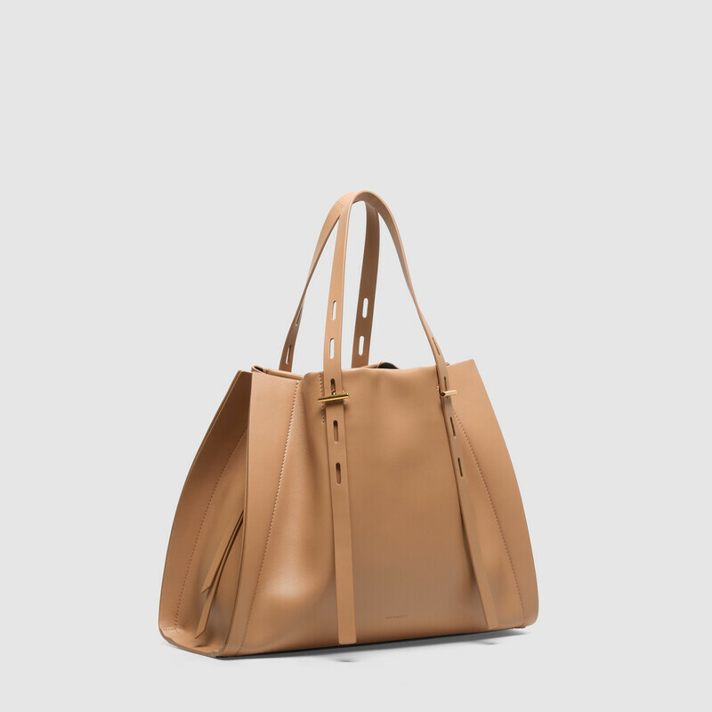 MINOBOSSI Borse PAULETTE IN VITELLO LISCIO   caramel