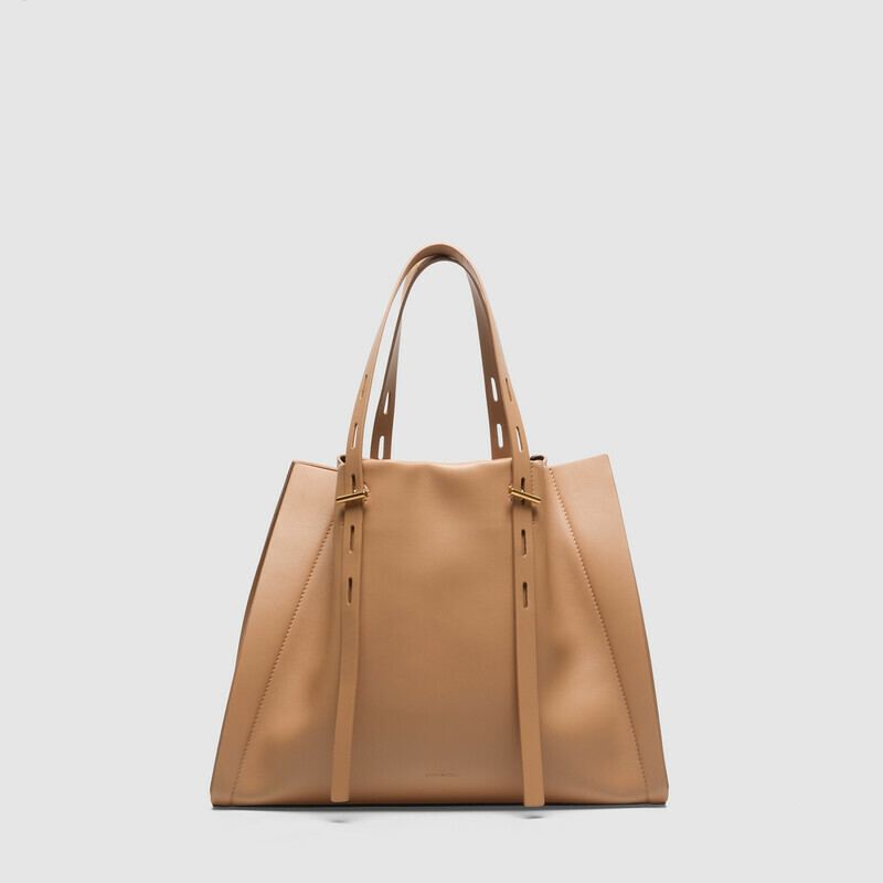 MINOBOSSI Borse PAULETTE IN VITELLO LISCIO   caramel