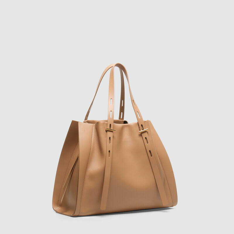 MINOBOSSI Borse PAULETTE IN VITELLO LISCIO   caramel