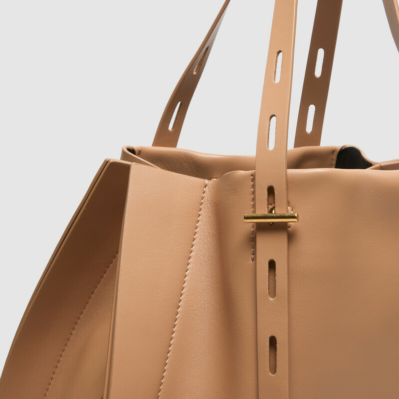 MINOBOSSI Borse PAULETTE IN VITELLO LISCIO   caramel