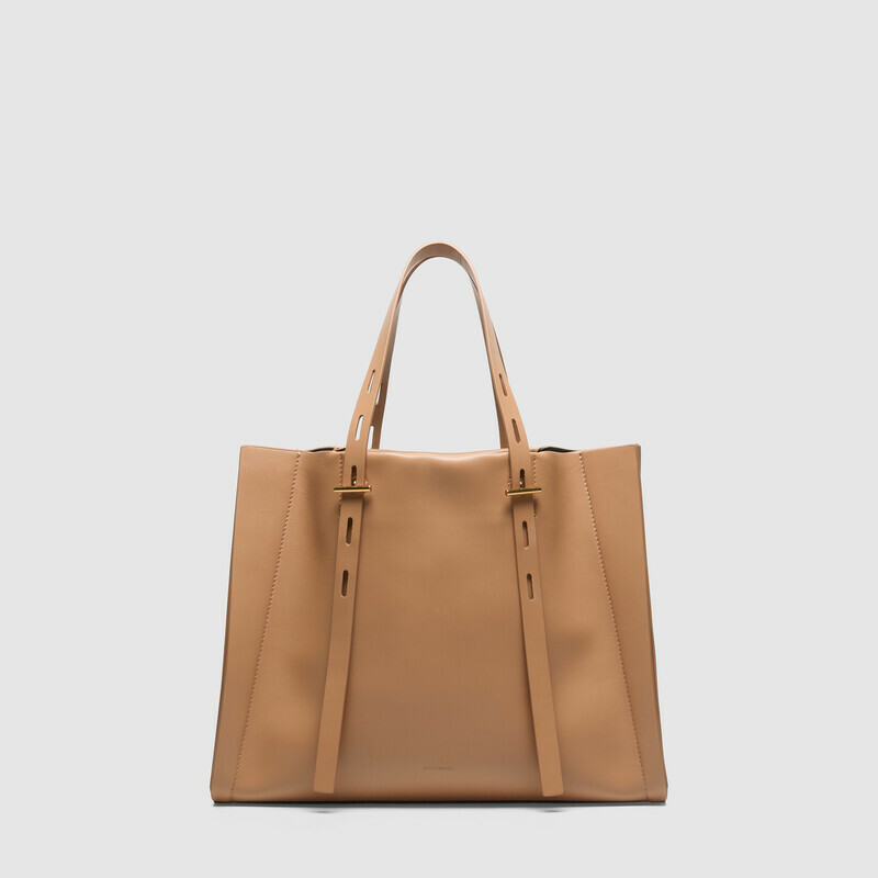 MINOBOSSI Borse PAULETTE IN VITELLO LISCIO   caramel