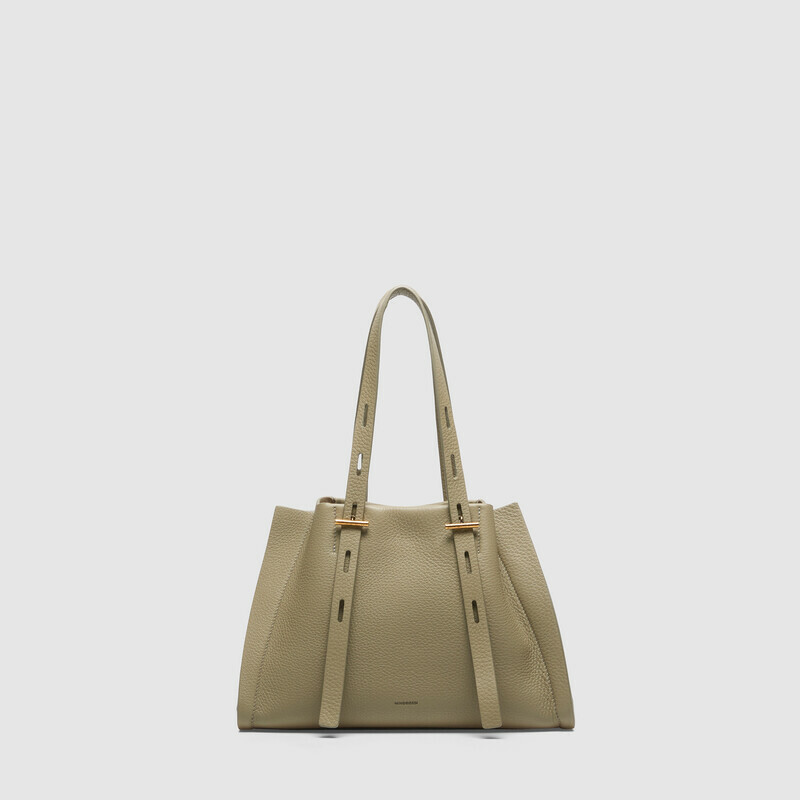 MINOBOSSI  PAULINA IN VITELLO GRANATO SS26   verde malva