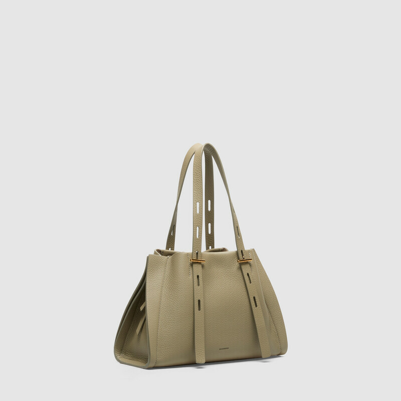 MINOBOSSI  PAULINA IN VITELLO GRANATO SS26   verde malva