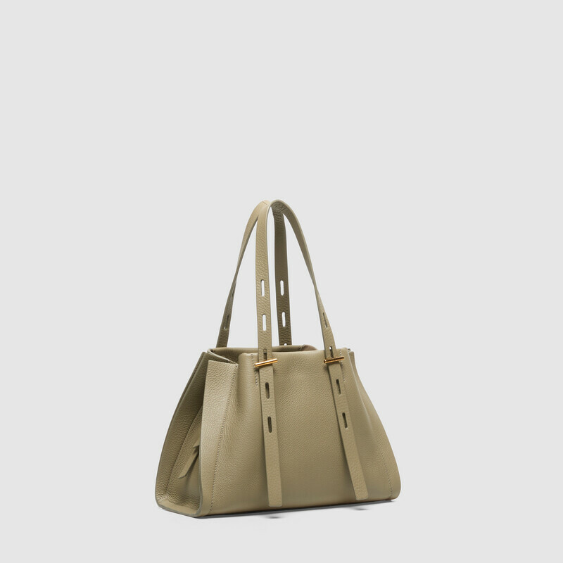 MINOBOSSI  PAULINA IN VITELLO GRANATO SS26   verde malva