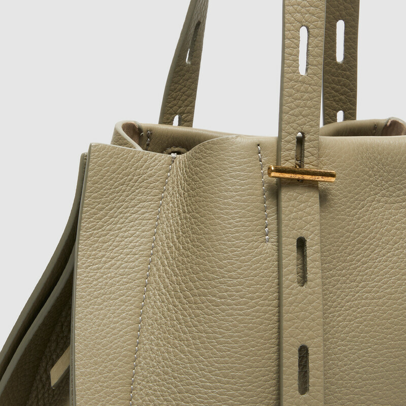 MINOBOSSI  PAULINA IN VITELLO GRANATO SS26   verde malva