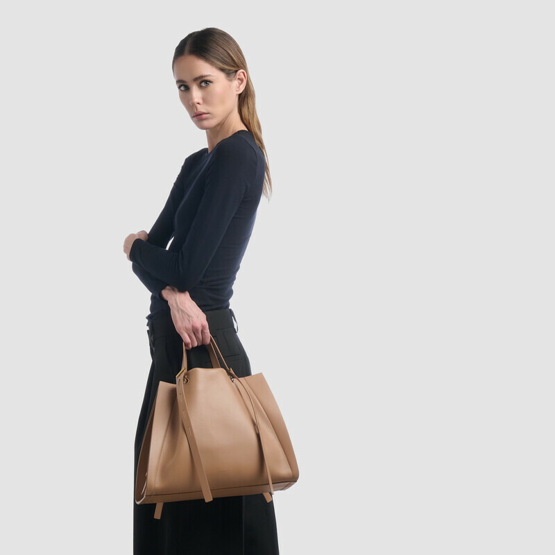 MINOBOSSI Borse PAULETTE IN VITELLO LISCIO   caramel
