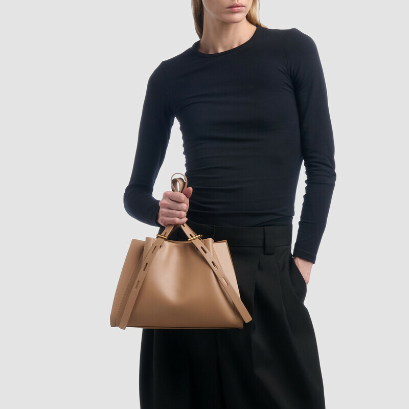 MINOBOSSI Borse Paulina in vitello liscio   caramel