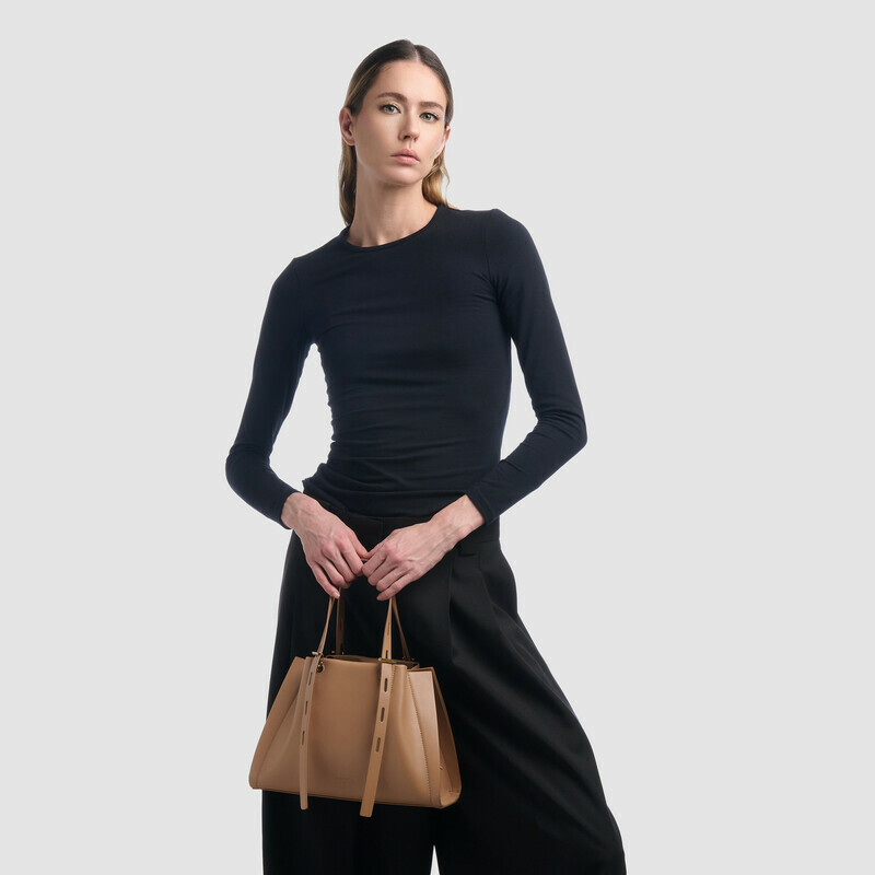 MINOBOSSI Borse Paulina in vitello liscio   caramel