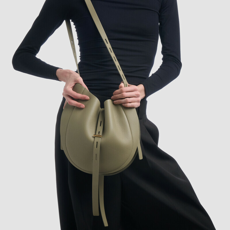 MINOBOSSI  LIZZIE IN VITELLO GRANATO ss26   verde malva