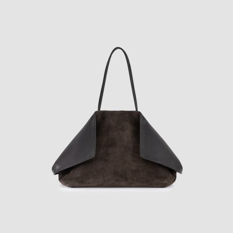 MINOBOSSI Borse Roxanne in suede e vitello liscio   tdm/nero