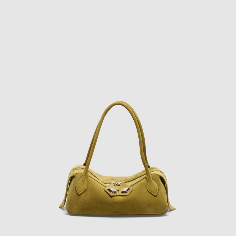 MINOBOSSI Bags ANNA IN SUEDE SS26   mauve green