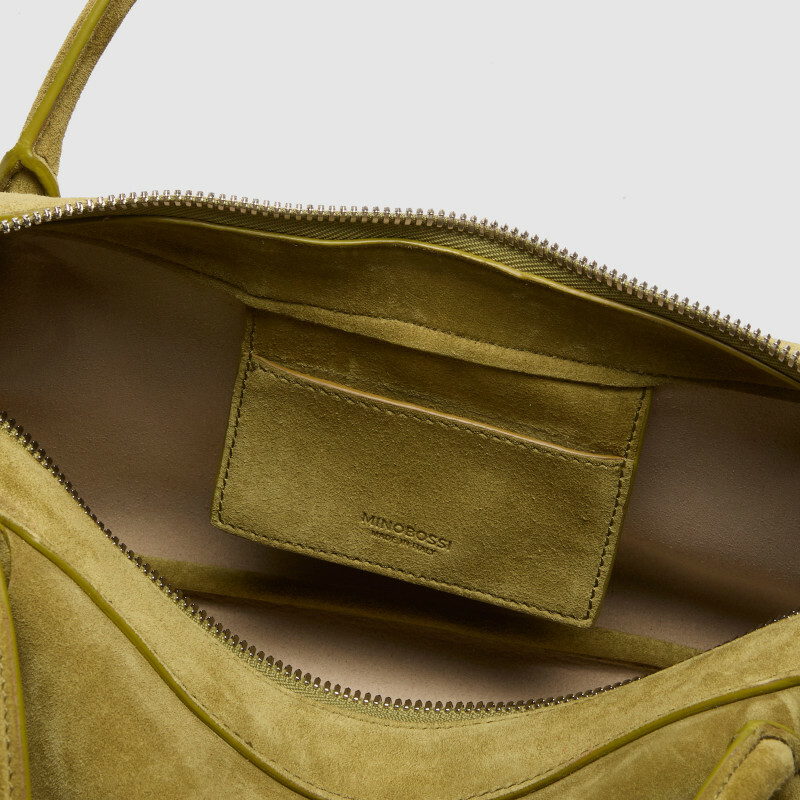 MINOBOSSI Bags ANNA IN SUEDE SS26   mauve green