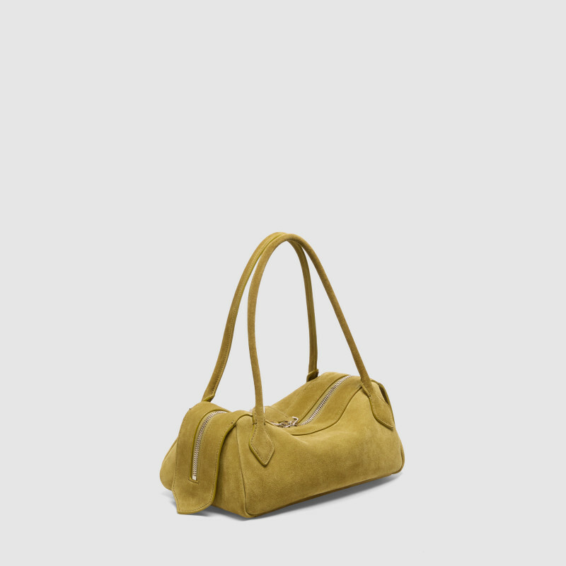 MINOBOSSI Bags ANNA IN SUEDE SS26   mauve green