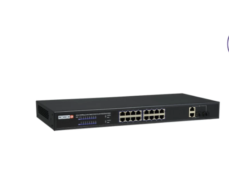 Ritar Elettronica 16 Port 10/100Mbps +2Combo PoE Switch
